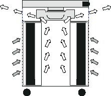 Cross-section of Airpura Air Purifier